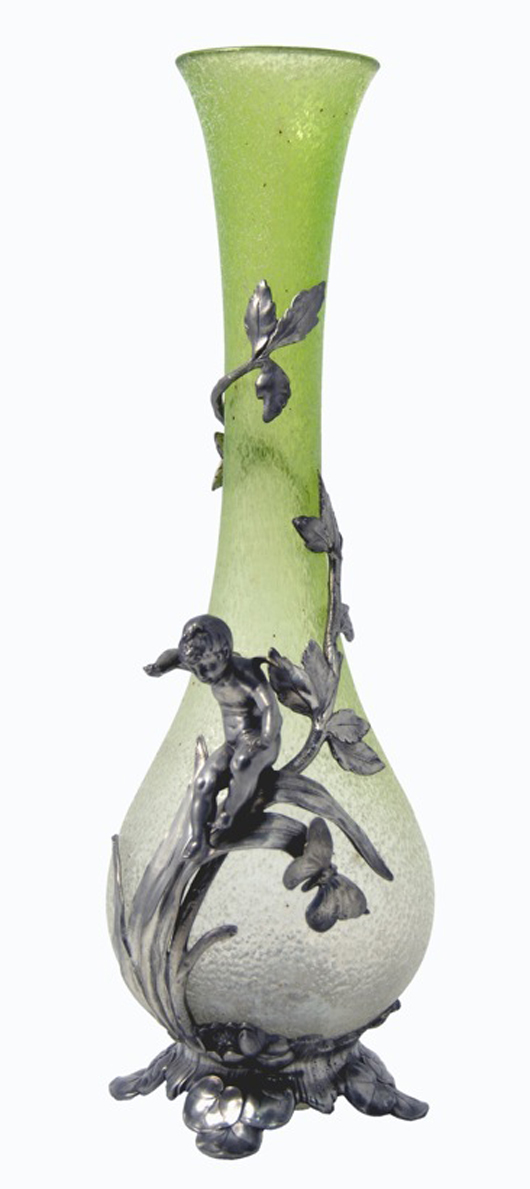 A fine Art Nouveau vase to be offered by London dealers Shapiro & Co. at this year's Chelsea Antiques Fair. Image courtesy Shapiro & Co.